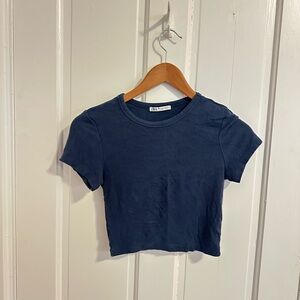 Zara Deep Blue Casual Top